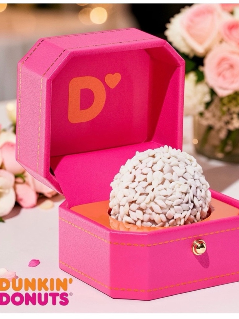 Dunkin' Donuts Pink Gift Box with Donut